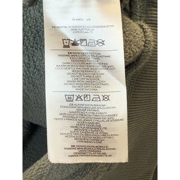 PE Nation Women's Size Small Green One Division Sweatshirt Pullover Crew Neck - Picture 8 of 8